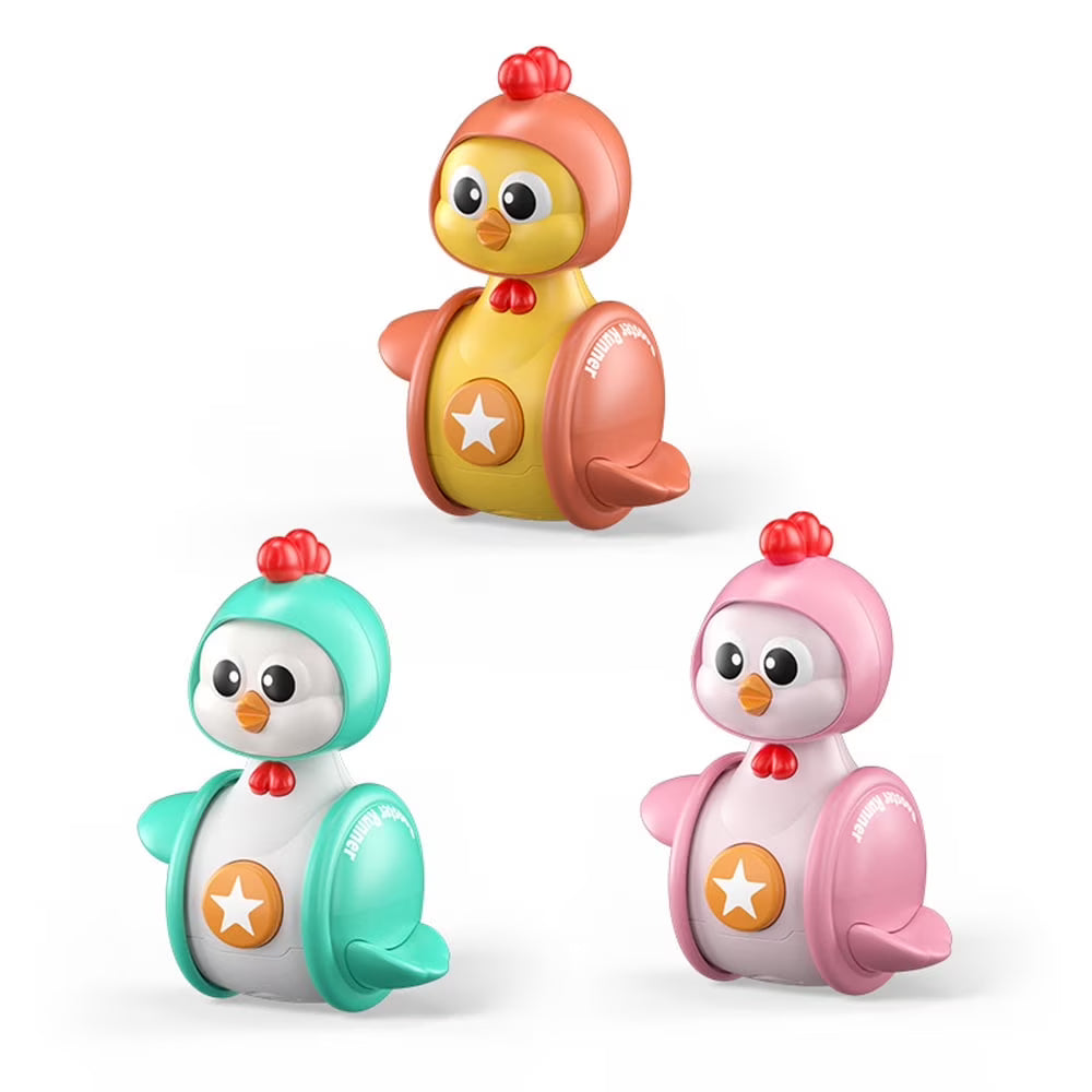 3Pcs Musical Cartoon Tumbler Baby Toys B741