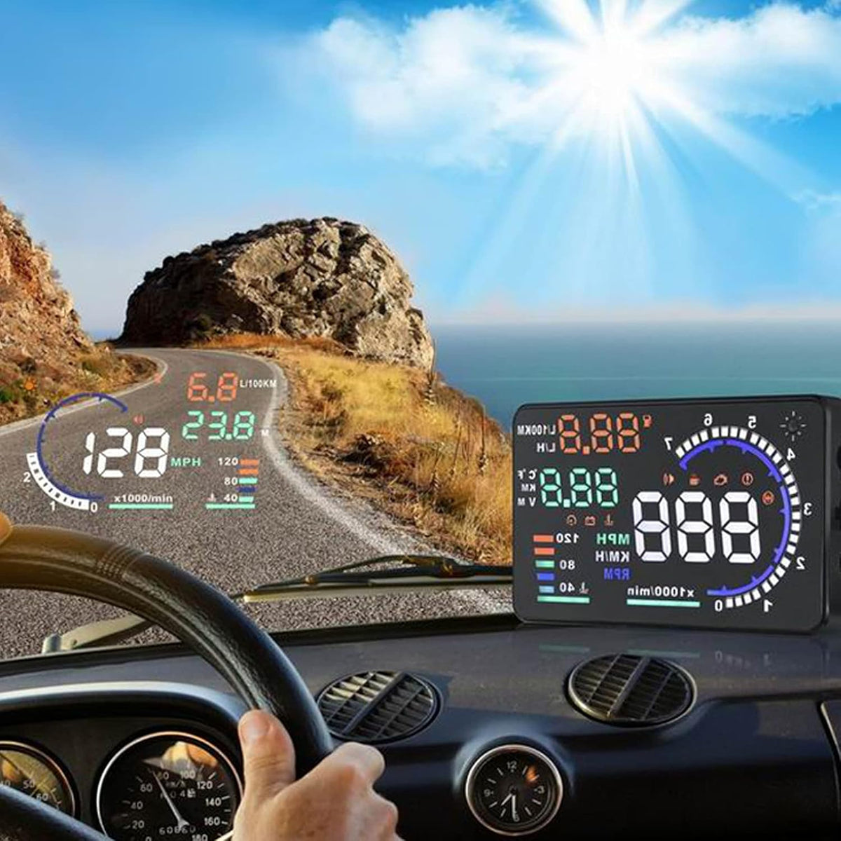 5.5 inches Multi Color Car HUD Head up Display O404630
