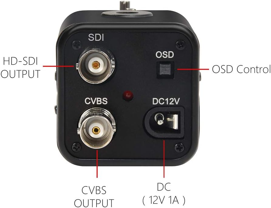 Mini SDI Camera with 3.6mm HD Lens, 2 MP 1080P CCTV Security Camera P2663