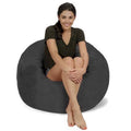 Memory Foam Bean Bag Chair 3 ft Gray L78982