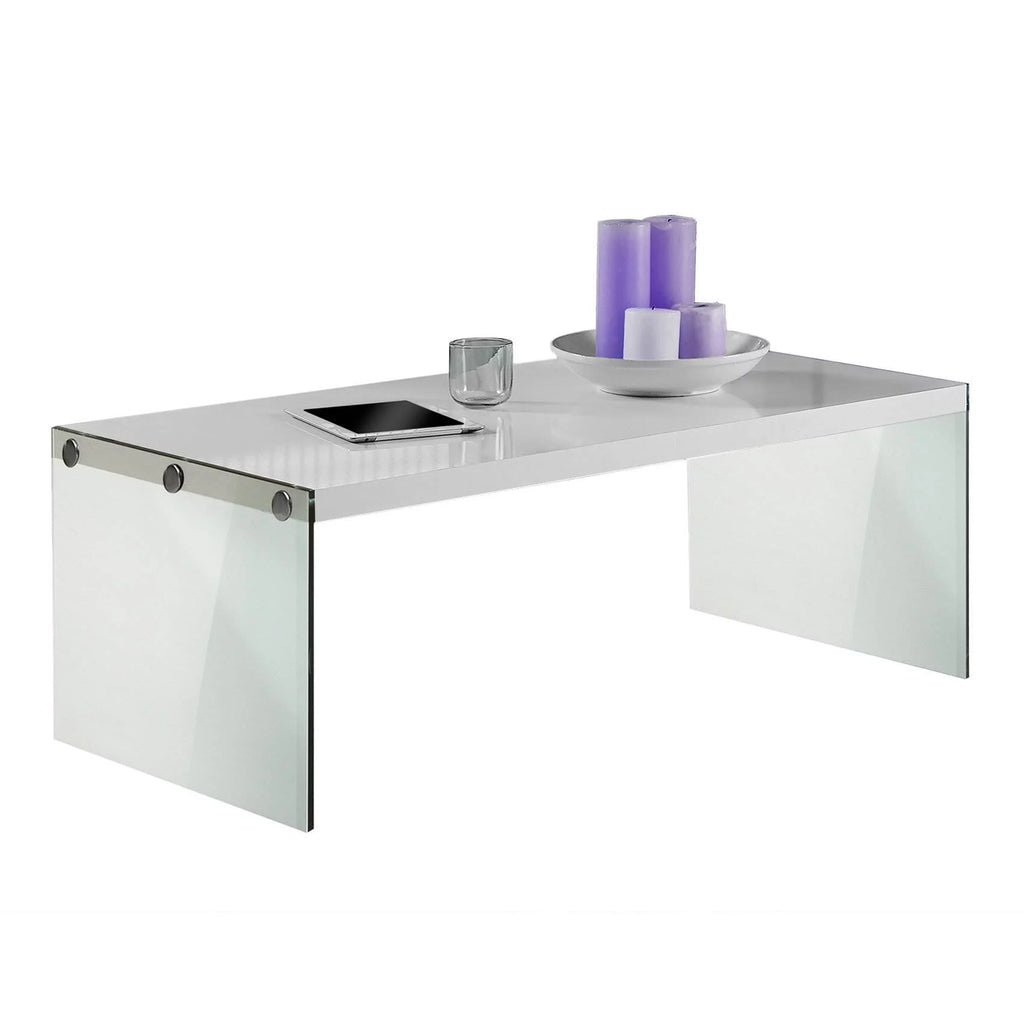 Contemporary Tempered Glass Coffee Table Y93275