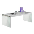 Contemporary Tempered Glass Coffee Table Y93275