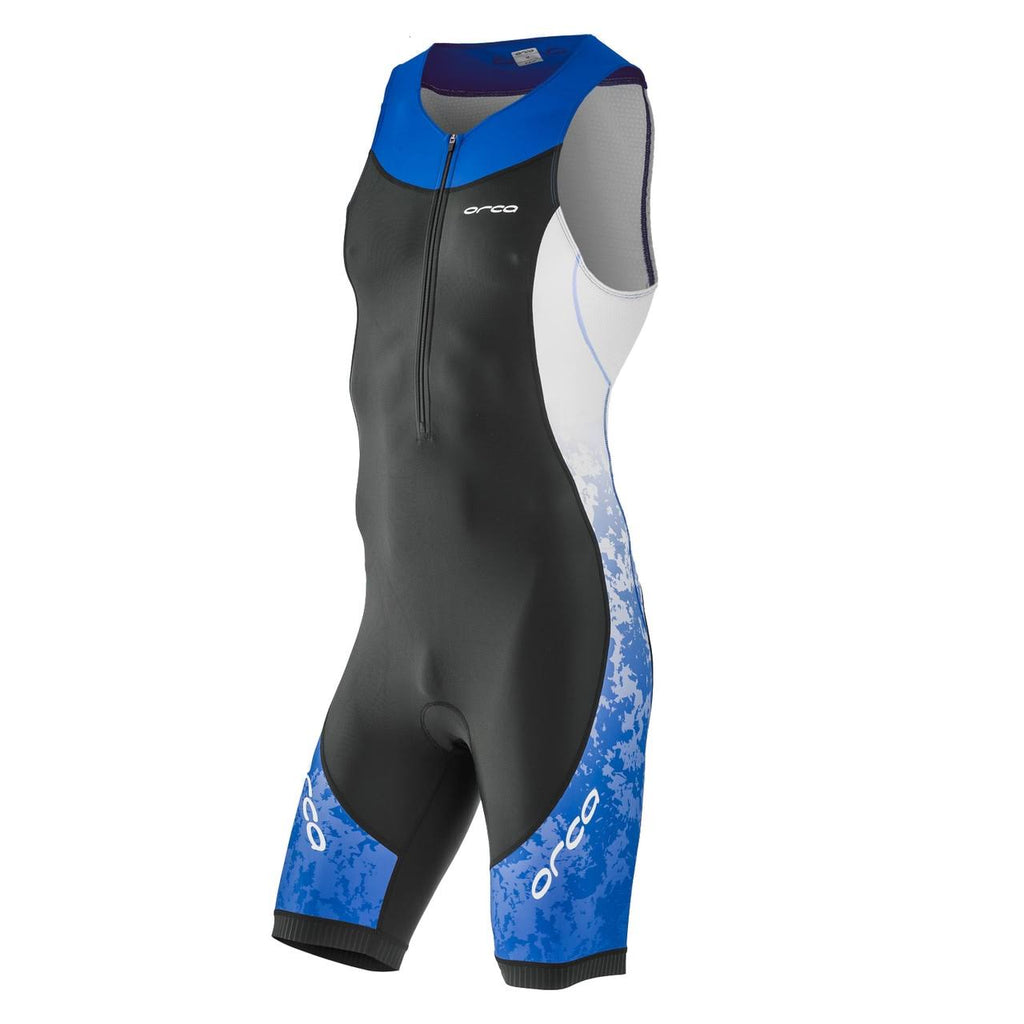 Black/White Men's Tri Race Suit Q3459