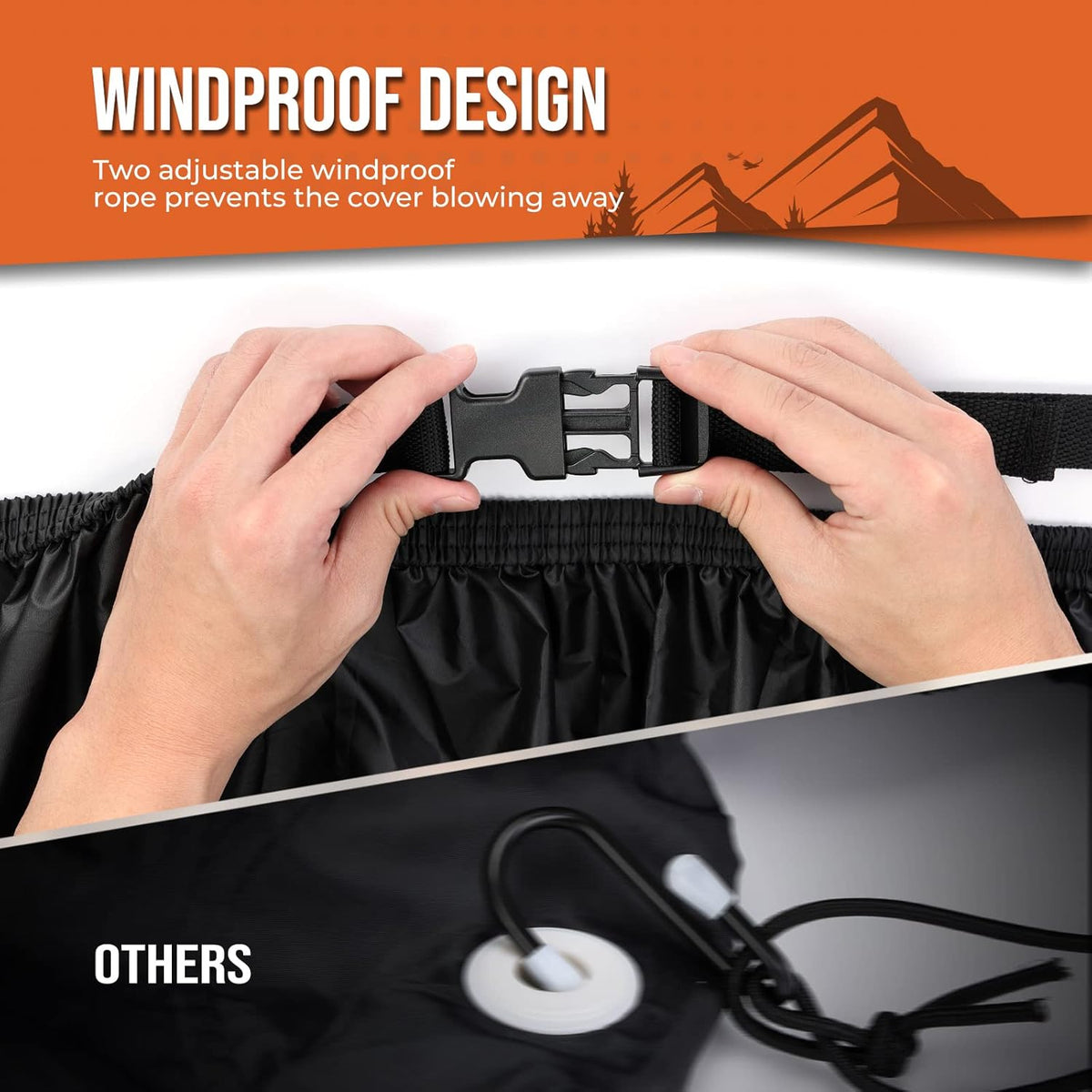 All Weather Resistant Bike Cover with Reflective Strips R8712