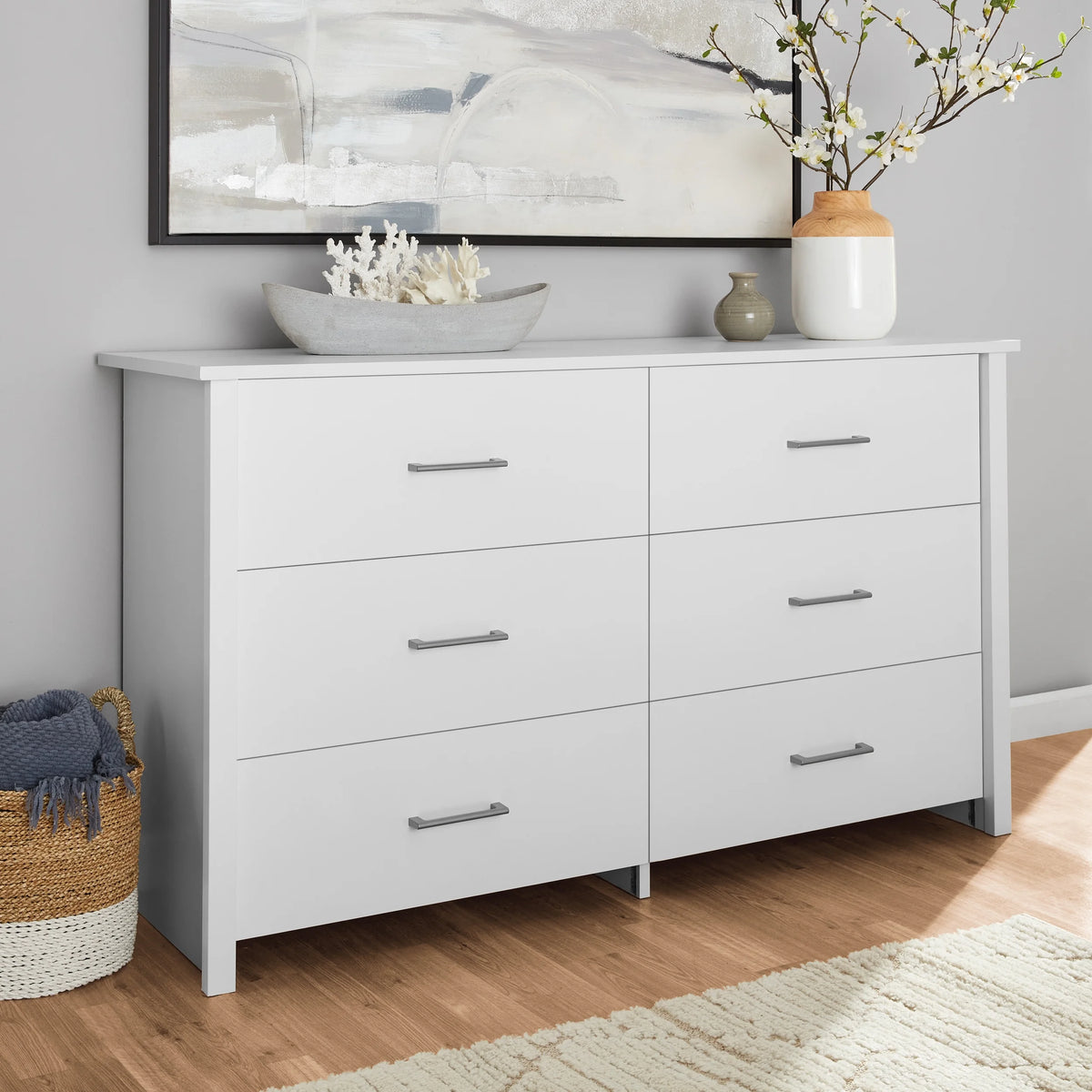 Soft White 6-Drawer Dresser M12541
