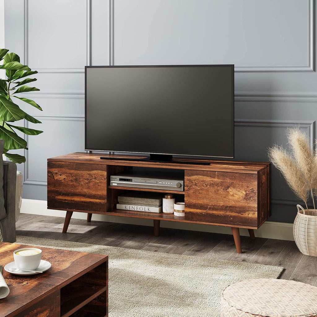 Rustic Brown TV Stand with Storage Cabinet U34903