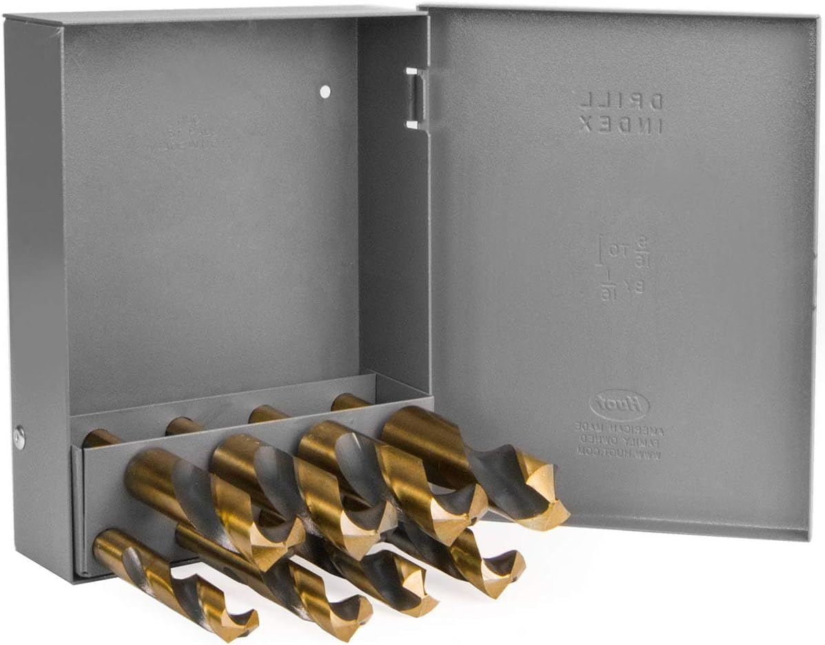 8-Piece High Speed Steel Drill Bit Set 1/2 Shank With Case P618627