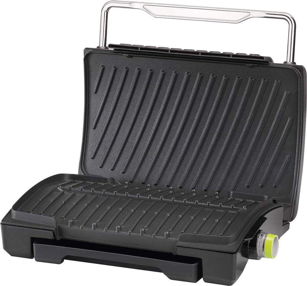 4-Burger Curved Grill With Non-Stick Plates, Silver P724