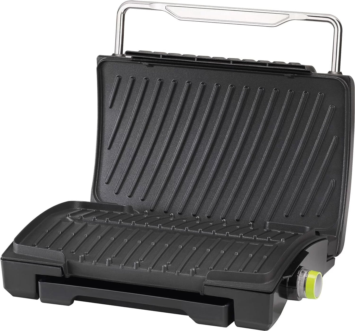 4-Burger Curved Grill With Non-Stick Plates, Silver P724