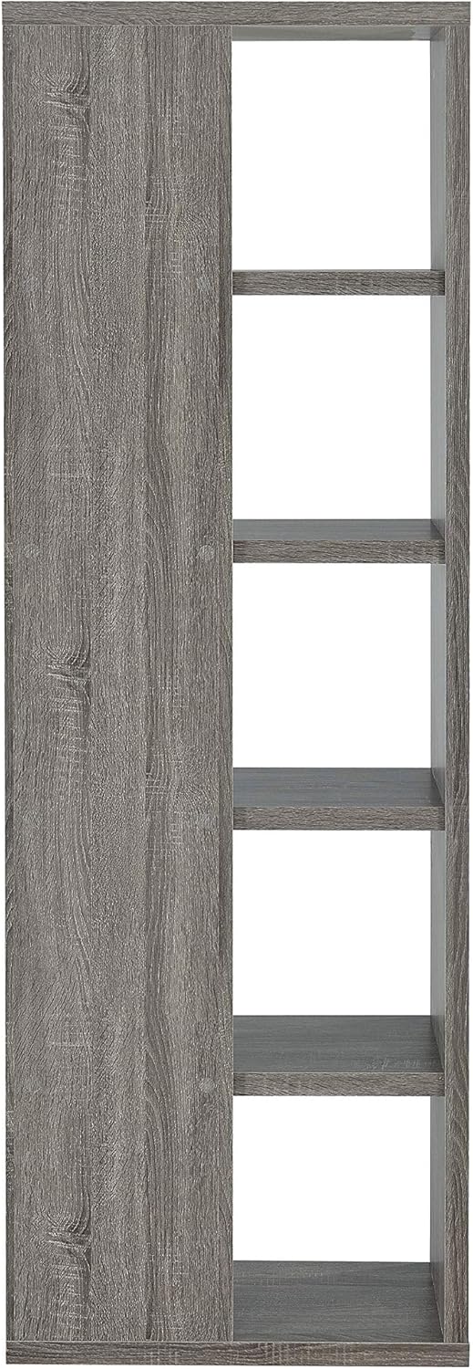 5-Tier Weathered Grey Bookcase C224