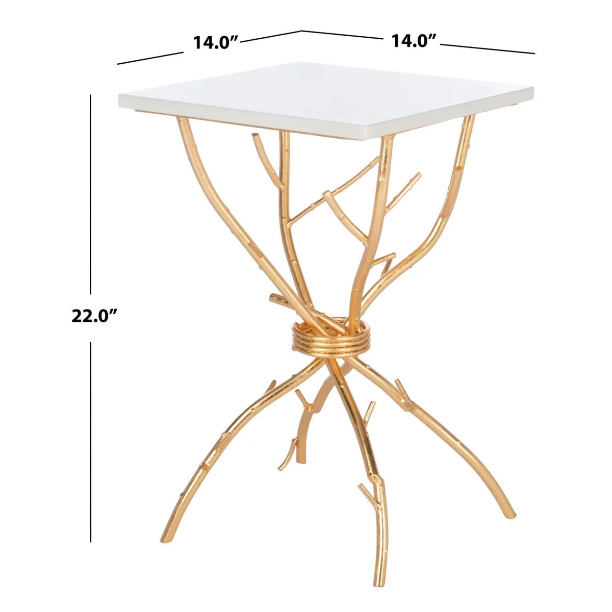 Marble Top Gold Accent Table J9474