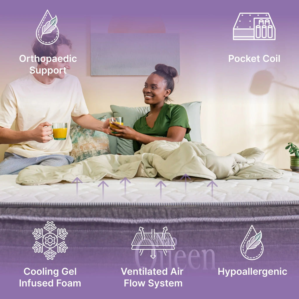 Queen Size Hybrid Memory Foam Pocket Spring Mattress X881040