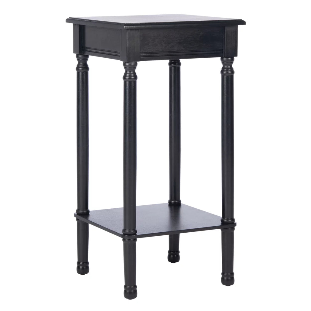 Black Rustic Square Accent Table Z3033