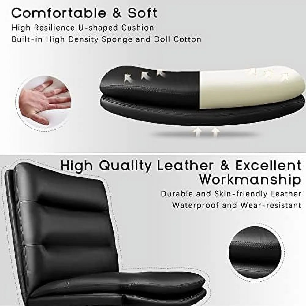 Pu Leather Armless Office Chair W627