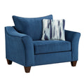Navy Blue Fabric Armchair M839776