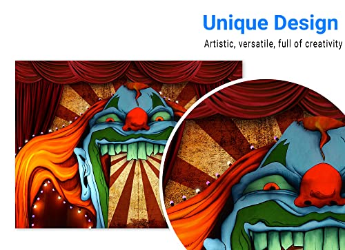 10x8ft Horror Circus Halloween Backdrop T7021