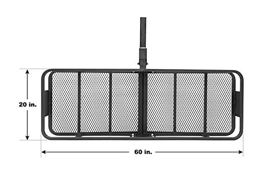 500 lb. Capacity Steel Hitch Mount Folding Cargo Carrier N255060