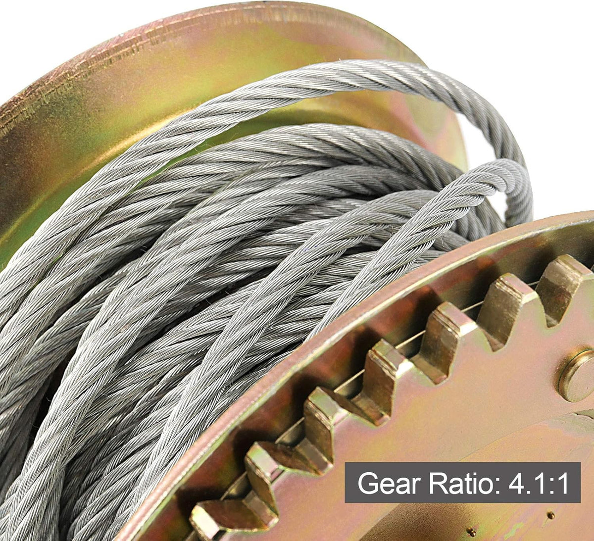 1600lbs Capacity Heavy Duty Hand Winch with 49FT Steel Cable, Pack of 2 Y5886