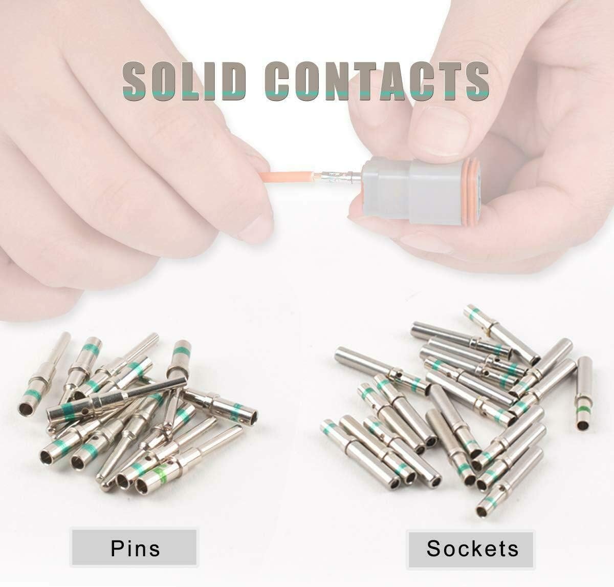 Deutsch Connector Kit 35 Pairs Gray IP67 Waterproof Electrical Connectors Plug P8072