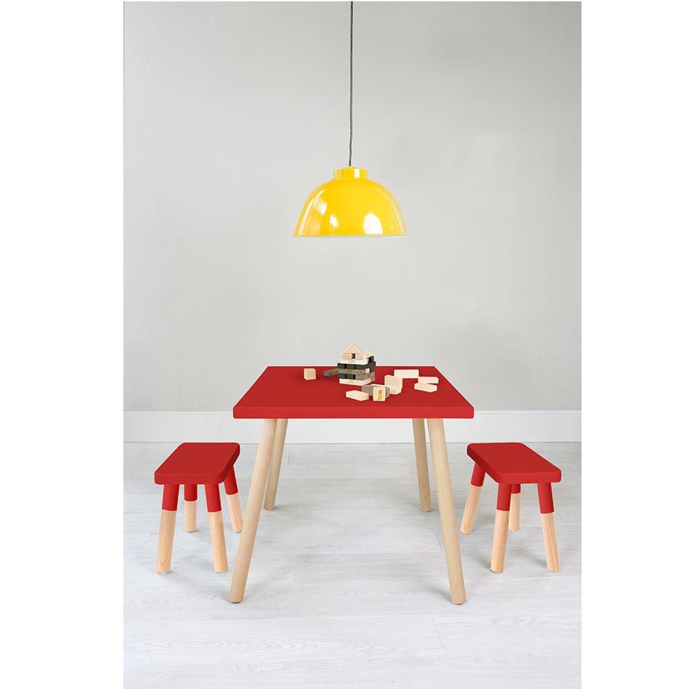 Red/Walnut Wood Kids Chairs (Set of 2) Z96624