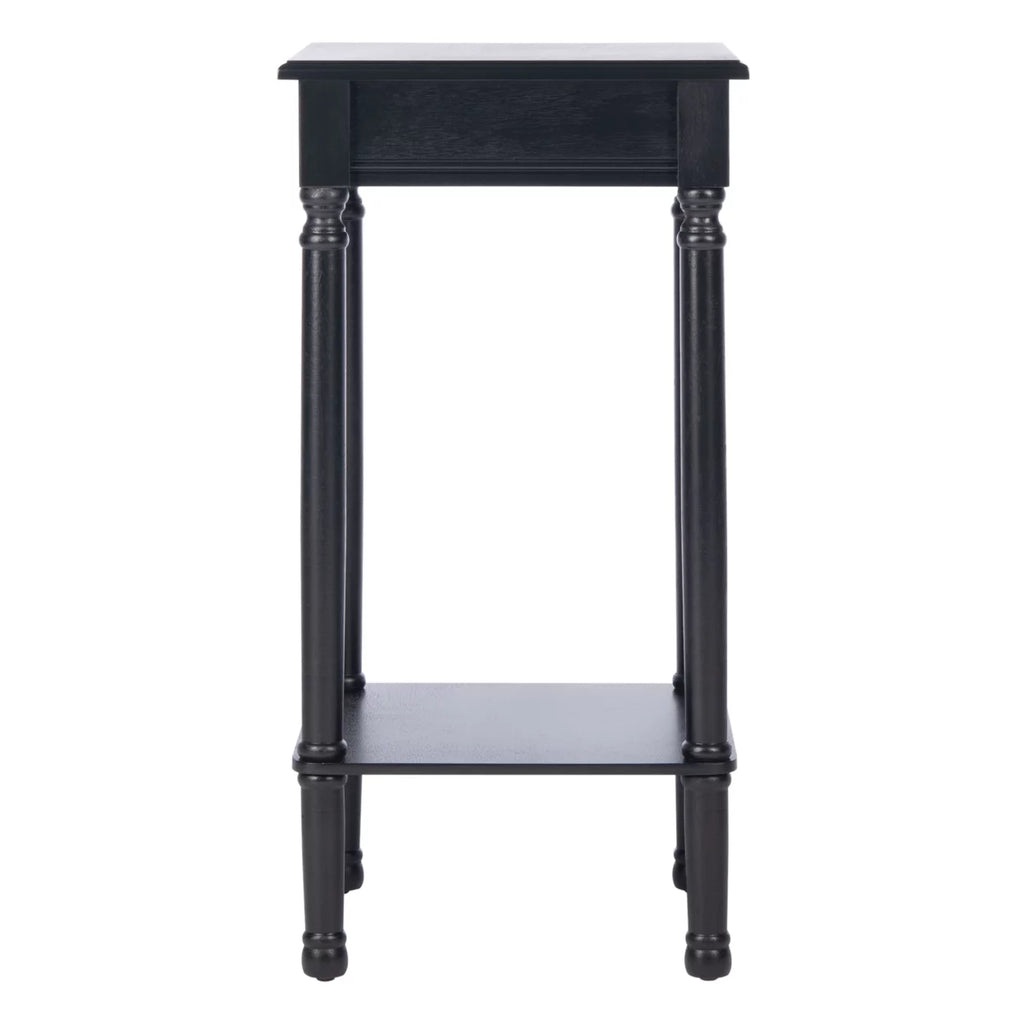 Black Rustic Square Accent Table Z3033