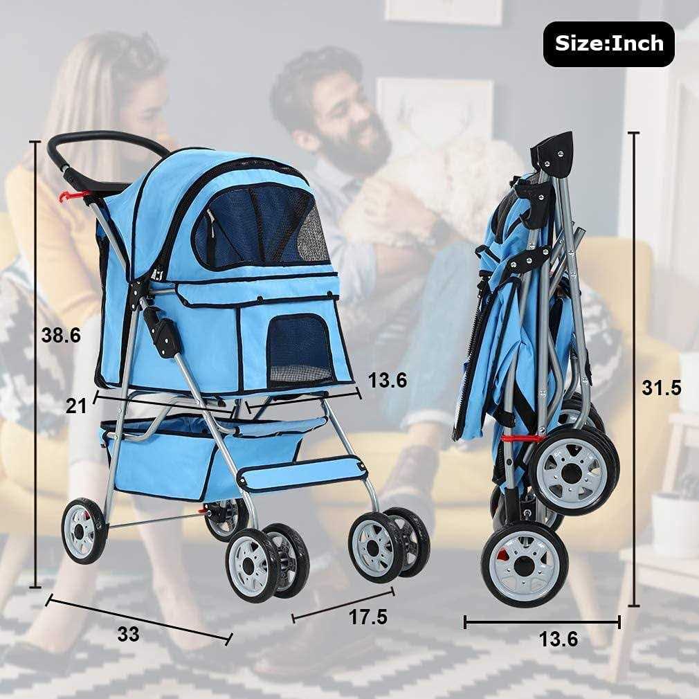Pet Stroller Folding Carrier E69932