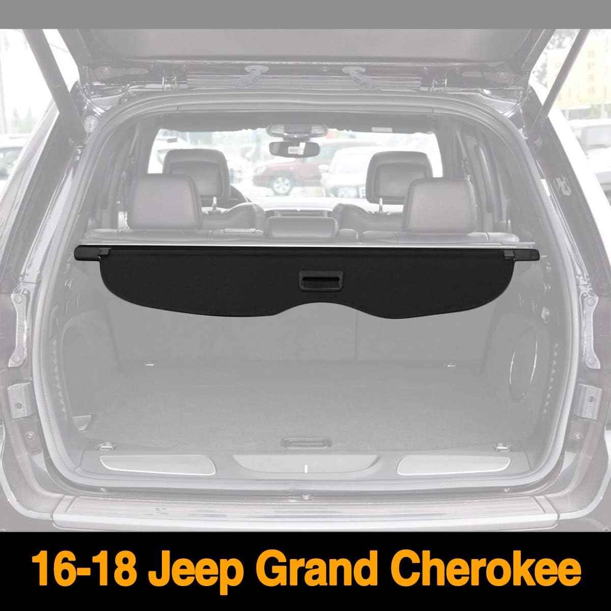 Retractable Rear Trunk Security Shield Black C696