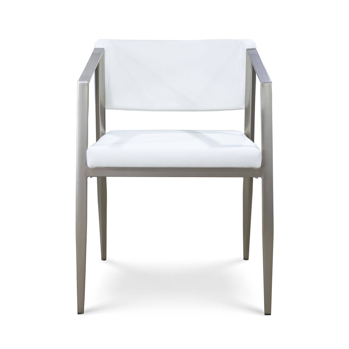 White/Stainless Steel Armchair A4671