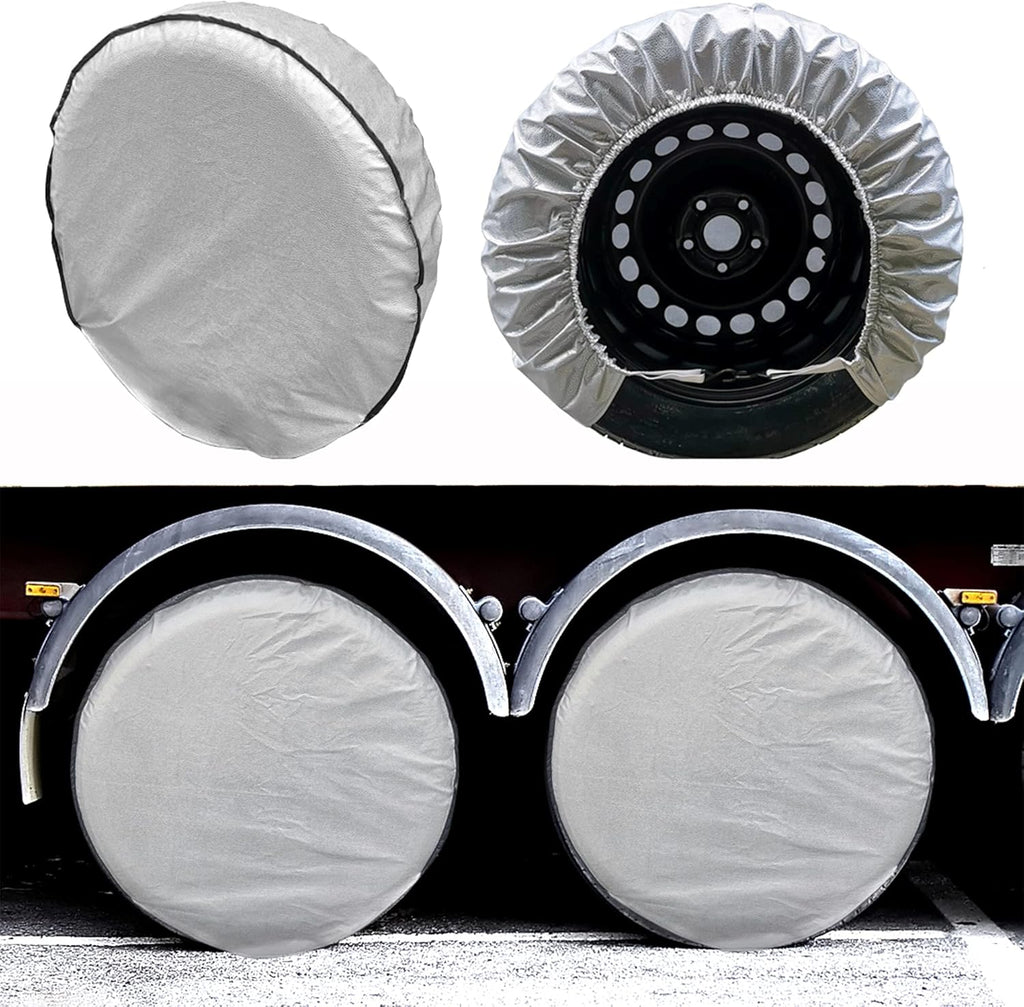 Tire Covers Set of 4, 5 Layer Waterproof Aluminum Film, Fit 30 to 32 Tire Diameter N3483