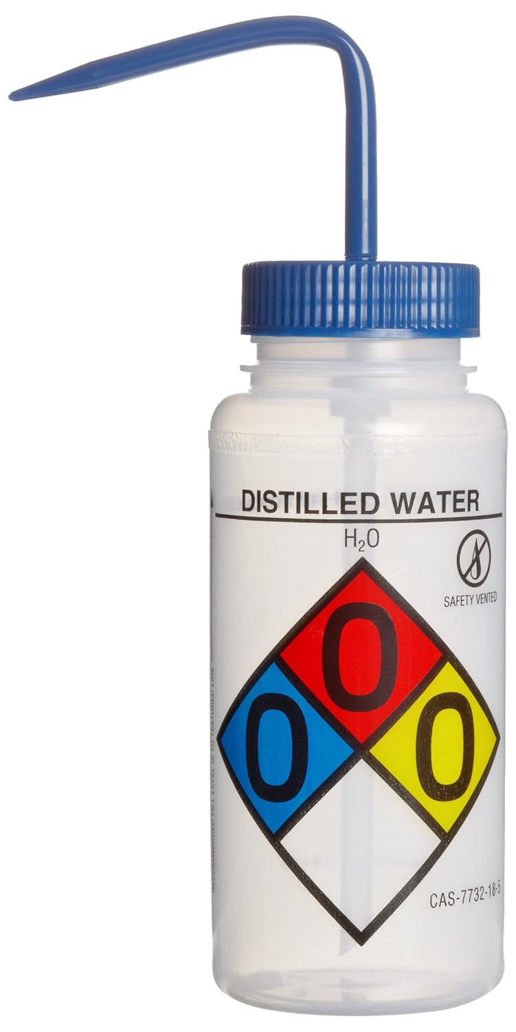 4-Color Wide-Mouth Wash Bottles, 500ml (16oz), Polyethylene, Pack of 4 Q86790