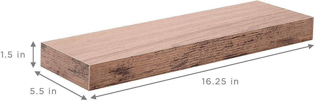 Mahogany Wall Mount Floating Shelf 3 Shelves M2350