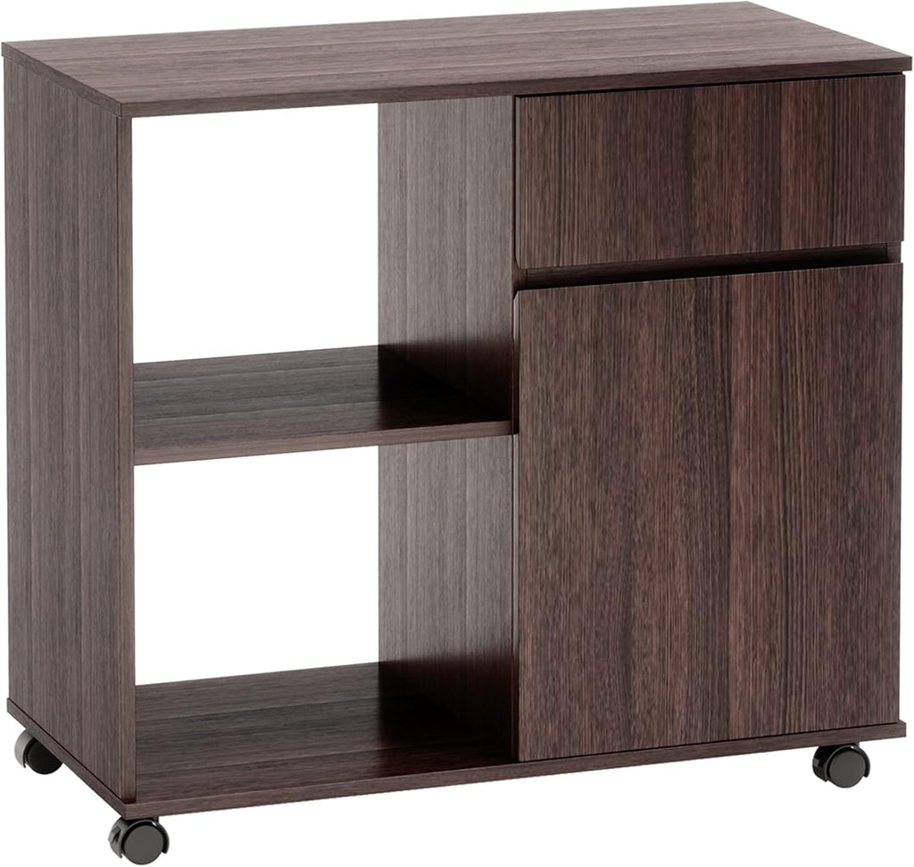 Wood File Cabinet with Storage Shelves E8128