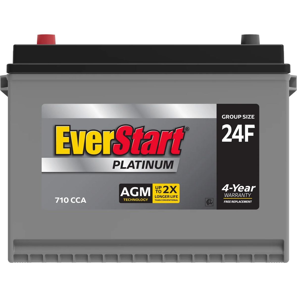 AGM Automotive Battery, Group Size 24F 12 Volt, 710 CCA R385254