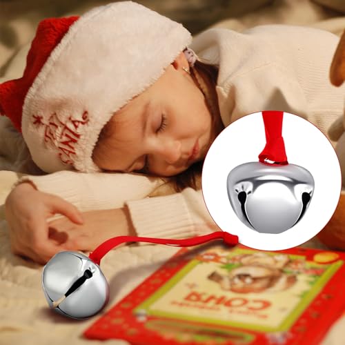 300 Pieces Christmas Bell Ornaments 1.5'' Silver I68114