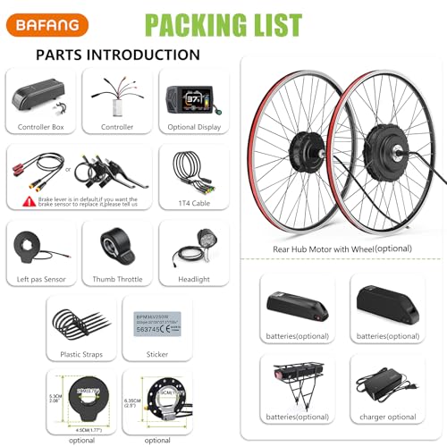 48V 500W 750W Rear Hub Motor Electric Bike Conversion Kit X4095