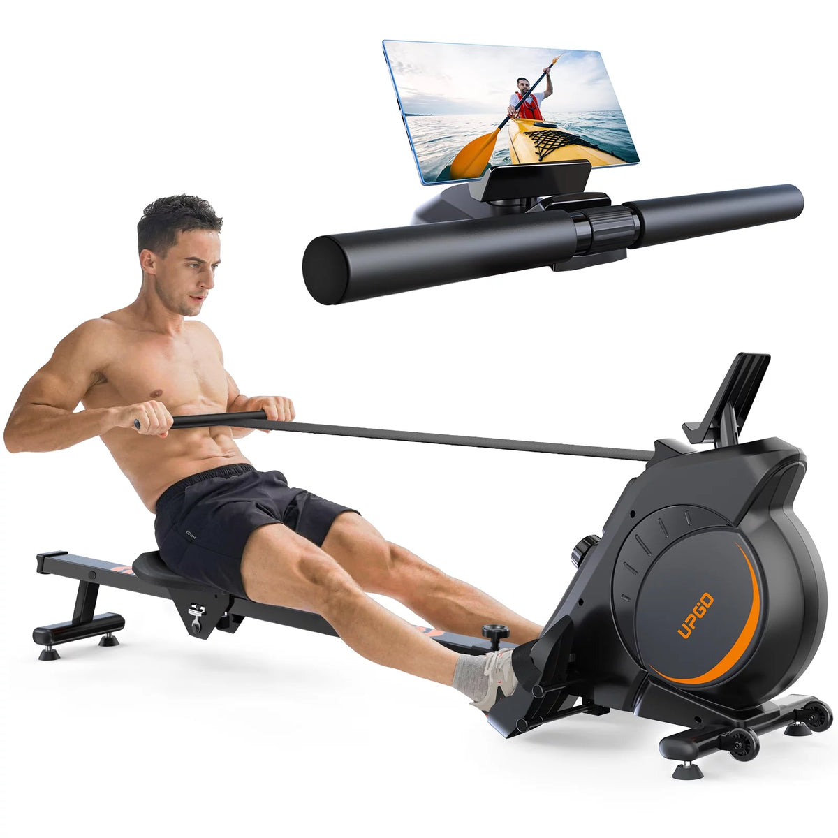 Magnetic Rowing Machine 350lbs Weight Capacity 8 Level Resistance R986