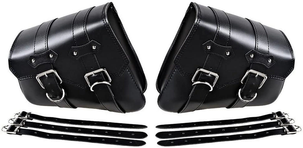 Black Left & Right Side Saddlebag Swingarm Saddle Bags P611186