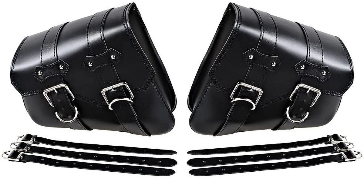 Black Left & Right Side Saddlebag Swingarm Saddle Bags P611186