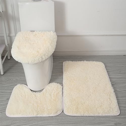 3 Piece Non Slip Soft Absorbent Bathroom Rugs Bath Mat Set H108