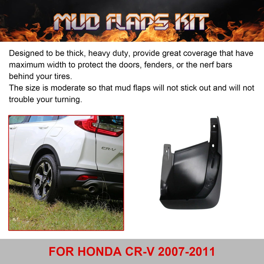 4PCS Front & Rear Mud Flap Splash Guards Fender Flare Mudguard Full Set with Hardware Accessories P32176
