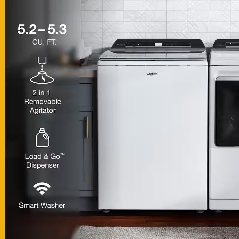 Top Load Washing Machine in White with Removable Agitator T95592