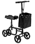Steerable Knee Walker with Dual Braking System & Storage Basket Z484613