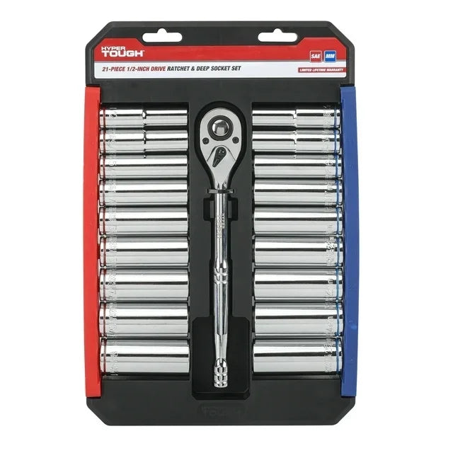 1/2-Inch Drive Ratchet and Deep Socket Set J626327