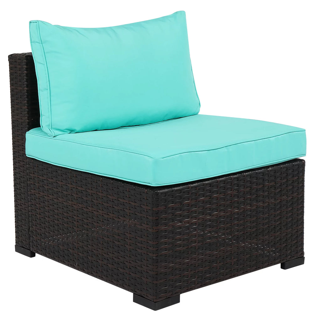 7 Pieces Wicker PE Rattan Sectional Sofa L950