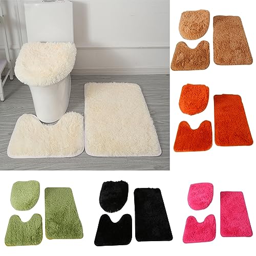 3 Piece Non Slip Soft Absorbent Bathroom Rugs Bath Mat Set H108