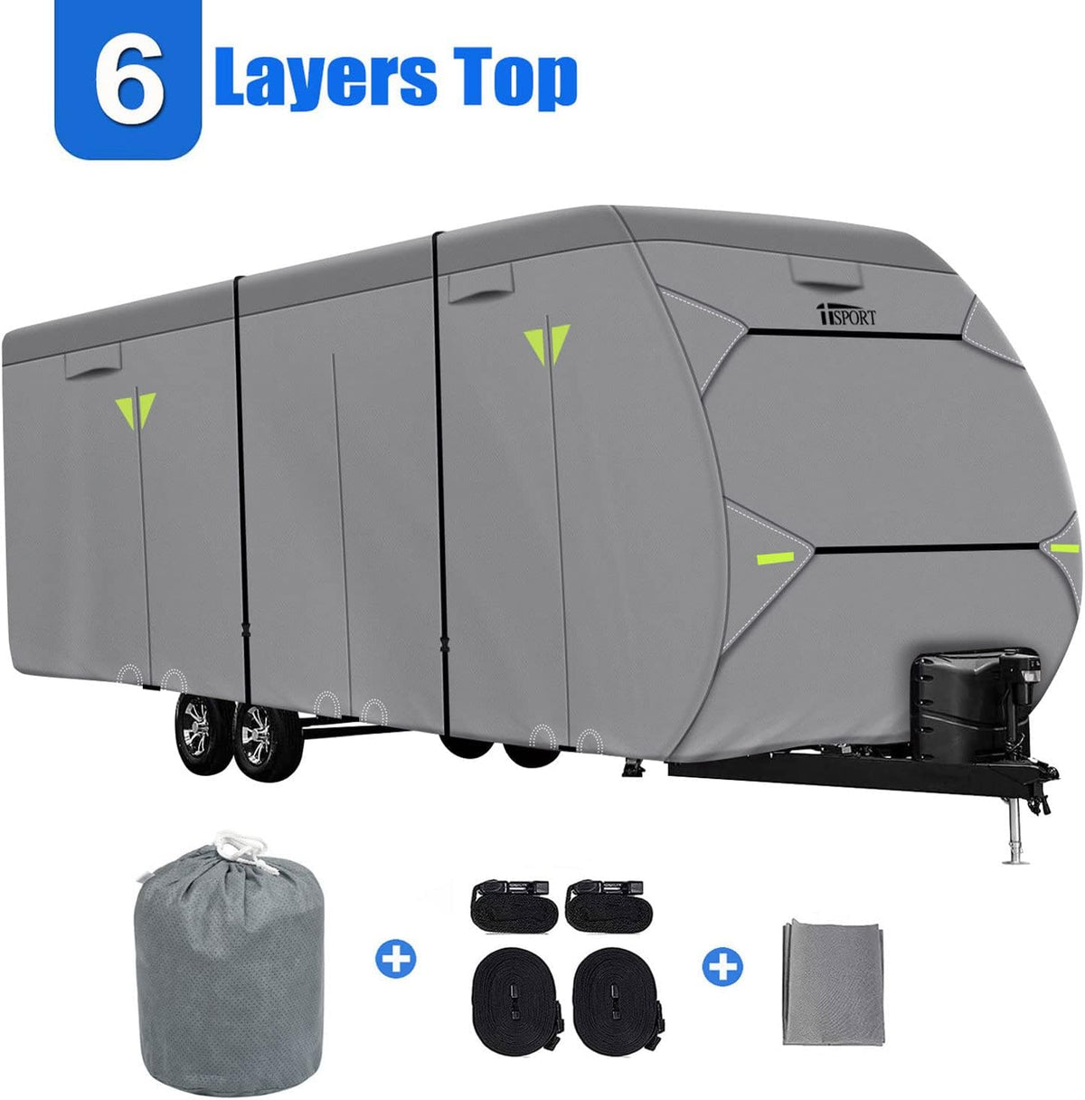 Breathable Anti-UV Rip-Stop Travel Trailer RV Cover Fits 27-30ft U212