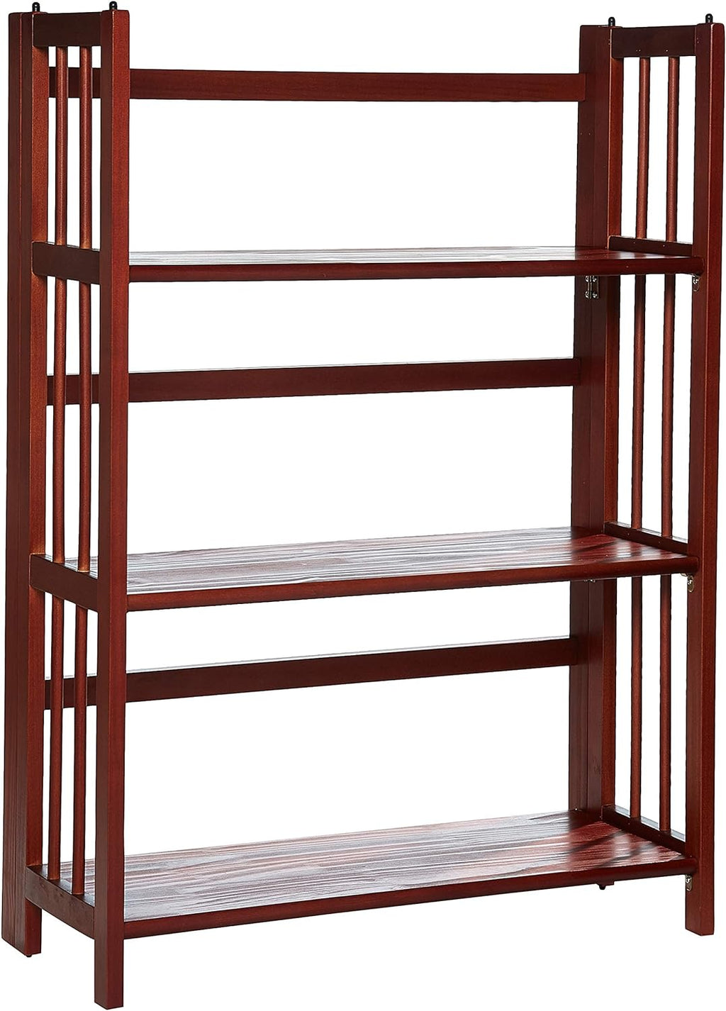 3-Shelf Folding Stackable Bookcase Natural L473308