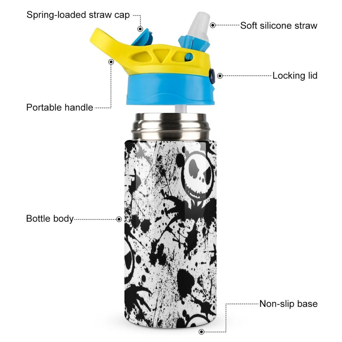 Insulated Stainless Steel Water Bottle with Straw M8507