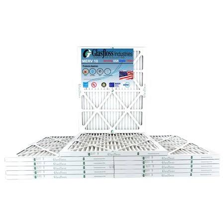 22x26x1 MERV 10 Furnace Air Filter, Qty:12 N1260
