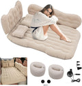 Beige Inflatable Car Air Mattress with Air Pump V685344